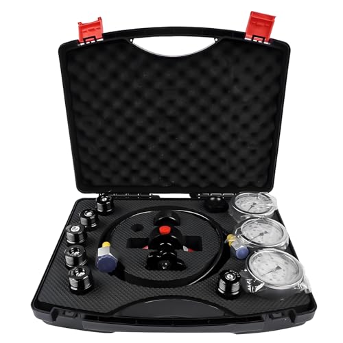 Kit de llenado de nitrógeno, carga de acumulador hidráulico, incluye 3 calibres (1500, 4000, 6000 psi), 6 acoplamientos, manguera de gas y cuerpo de válvula principal para equipos industriales