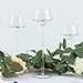 Efavormart Set of 3 | Long-Stem Clear Glass Pedestal Table Vase Centerpieces, Tall Tealight Disc Candle Holders - 8