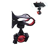 Alovexiong Stroller Phone Holder for Parent and Baby,Phone Stand for Stroller,Prams,Spin Bike,Shopping Cart,Car,Kitchen,Flexible Adjustment Pushchairs Handlebar Cell Phone Clamp(Black)