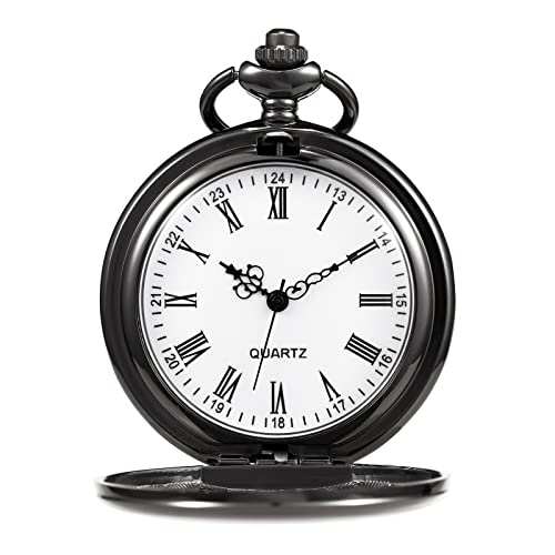 Image of TREEWETO Personalized Pocket Watch for Groomsmen Best Man Custom Engraved Pocket Watches Proposal Gift for Man Wedding Gifts, Groomsman Gifts for Men