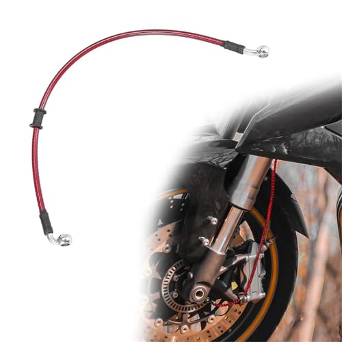 Manguera de freno de motocicleta tubo de acero trenzado rojo universal para embrague hidráulico