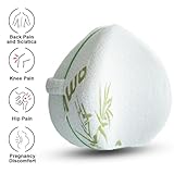 YORKSHIRE HOMEWARE Bamboo Memory Foam Leg Pillow | Breathable Knee Pillow for Sleeping on Side | Contour Wedge Pillow Relieve Back, Knee, Hip & Sciatica Discomfort Support Pillows Bamboo Zip Cover - Image 2