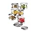 Cal-Mil 1858-4-55HL 6 Tier Revolving Mixology Display, 16 oz, Jars with Hinged Lids, 11.25" Height, 14" Width, 11" Length