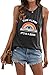 Women Take A Look Its in A Book Tank Tops Funny Bookworm Shirt Rainbow Sleeveless Graphic Tees-XL(Grey)