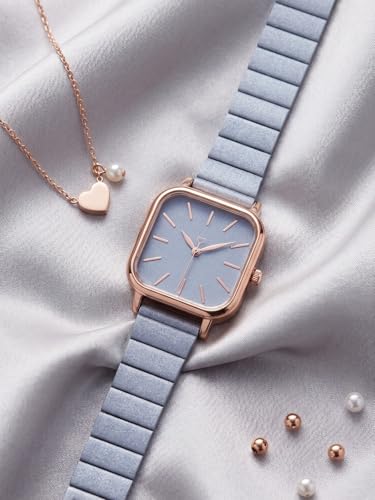 Image of Women Square Dial Analog Casual Watch Adjustable Lock Metallic Strap for Girls Analog Watch - for Women
