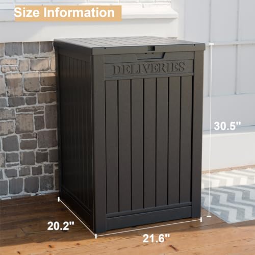 image for PatioZen Package Delivery Boxes for Outside,48 Gallon Lockable Outdoor
