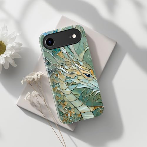 Image of Goodon for iPhone Air Case Cute - Wireless Charging Compatible - Dual-Layer Hard Shell + Silicone Cover - Protective Phone Case with Trendy Designs for Women - an Abstract Dragon | Dual-Layer Hard Shell + Silicone, Slim Fit Protective Phone Cover with Wildflower Designs for Women Girls