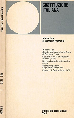 COSTITUZIONE ITALIANA.