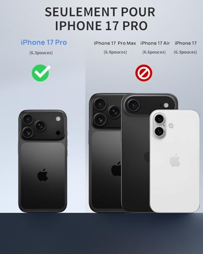 Coque étanche iPhone 17 Pro pour le chantier et la plage