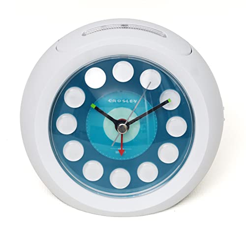 Crosley 1960's White Vintage Tabletop Alarm Clock- Model CR33862