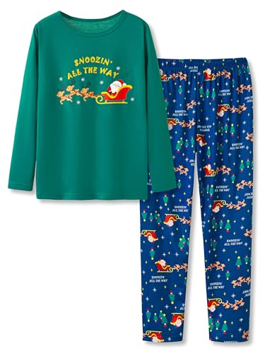 Image of Beezizac Girls Pajamas Cute Print Short /Long Sleeve Pants Set Size 6-18