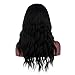 YOPO Natural Black Wigs Wavy Long Middle Part Hair Wig No Bangs Synthetic Full Heat Resistant Wigs for Women