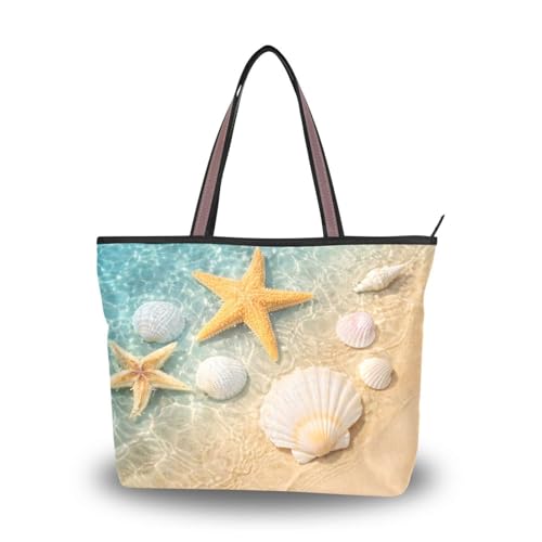 Image of Women Turtle Tote Bag Polyester Handbag Zippered Tote Bag Turtle Tote Purses,Summer Beach Tote Bag
