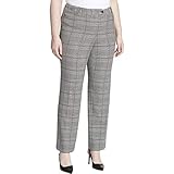 Calvin Klein Womens Glen Plaid Morden Dress Pants, Grey, 24W Regular
