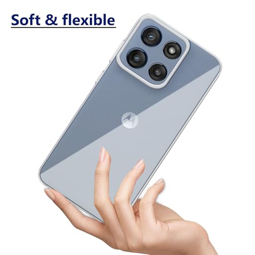 Image of Amazon Brand - Solimo for Moto Edge 60 Stylus 5G Premium Transparent Soft Silicon Crystal Clear Back Cover [Transparent]