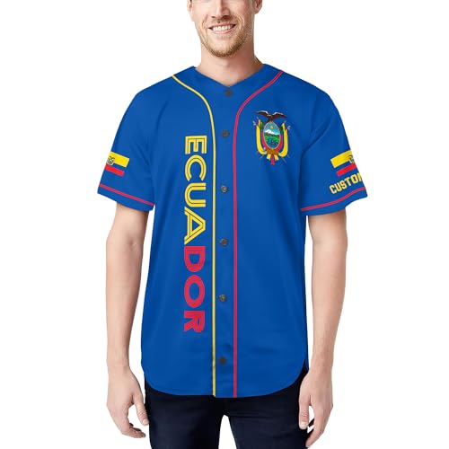 Jersey de Béisbol personalizado Ecuador para hombres miniatura 2