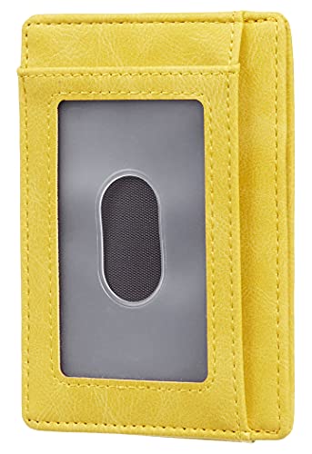 Image of Travelambo Slim Wallet Front Pocket Minimalist Leather RFID Blocking Medium Size
