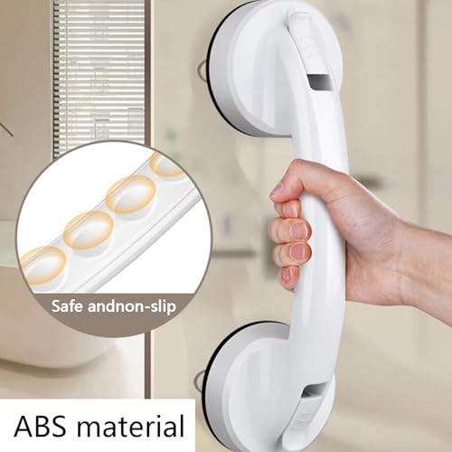 Barra de agarre con ventosa para baño, mango de seguridad para ducha con agarre antideslizante, fácil instalación para bañera, cocina, dormitorio y escalones