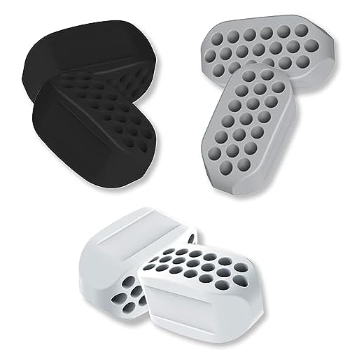 FGVOPJM Jawline - Ejercitador de mandíbula para hombre y mujer, 3 niveles de resistencia (6 piezas) de silicona sin BPA, ejercitador de mandíbula para principiantes, intermedios y avanzados