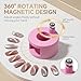 2026 New Upgraded 360° Rotating Automatic Cat Eye Magnet 8 in 1 Set for Nails Nail Art Tool Uniform Magnetic Force Glass Bead Ball Gel Polish Easily DIY Wide Glossy Effect Fast Create(All)