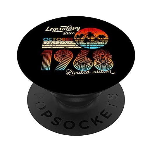 Legendario De Cumpleaños Desde Octubre De 1968 Regalo. PopSockets PopGrip Intercambiable