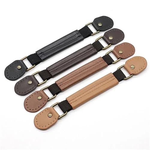 8pcs Luggage Suitcase Handle PU Leather Pull Strap Replacement Fashion Bags Part Accessories 23.5cm(Brown)