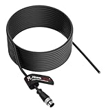 Alvin's Cables M12 A-Code 8 Pin Male to Open End Power I/O Cable Cat6a High-Flex Shielded for Cognex Keyence Basler Industrial Automation Fieldbus Module 33ft/10m