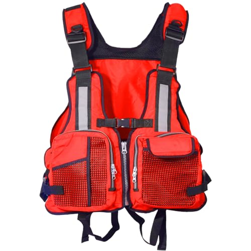 Bouée de vie en nylon réfléchie et gilet multi-poche de sauvetage Jorzer