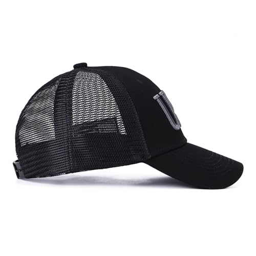 Image of USA Trucker Hat for Men & Women American Flag Cap Adjustable Baseball Cap Mesh Snap Patriotic 3D Embroidered Cap