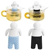 Tee Ei Für Losen Tee, 2 Stück Silikon Teeei Set In Grau Und Blau Lustiges Teesieb Für Losen Tee, Teesieb Für Ta ...