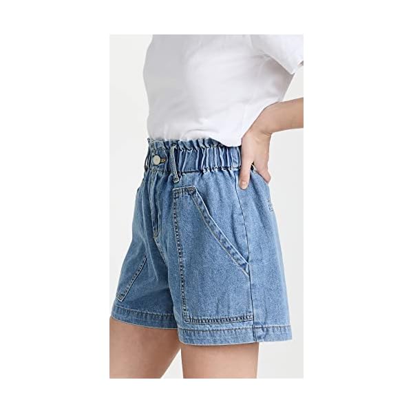 [BLANKNYC] Womens Elastic Waistband Denim Shorts with Patch Pockets, Stylish Clothing - Image 5