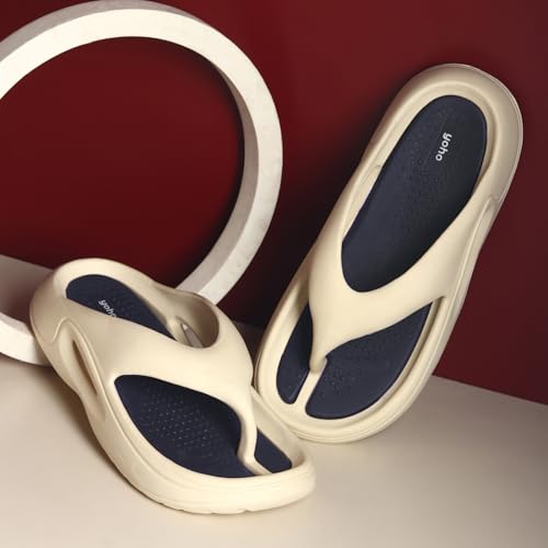 Image of YOHO Sponge Flip Flops for Men | Orthopedic Slippers & Mild Acupressure | Waterproof Monsoon Footwear | Dual Tone EVA Footbed
