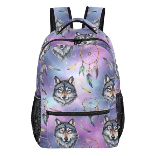 Sac à dos loup galaxie idéal pour le collège les loisirs et les sorties entre amis