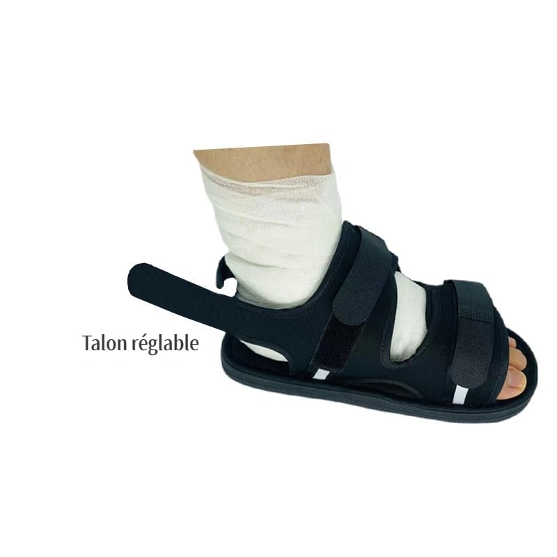Chaussure de Plâtre Postopératoire de Fracture du Pied Chaussure Post-opératoire de Pied Cassé Chaussures de Récupération de Chausson Ouverture Large Orthopédique Chirurgicale Chaussure Marche EU41-42