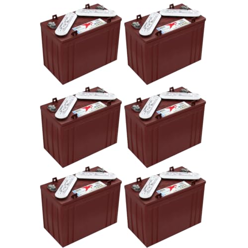 6-Pack – Trojan T-1275 12V Deep-Cycle Flooded Battery, 150Ah, GC12 Group, Golf Cart, Industrial, Marine, Renewable Energy Use