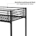 Bonnlo Bunk Bed Twin Over Twin for Kids/Teens/Adults Heavy Duty 2 Decker Bed with Flat Ladder and 13 inches High Guardrail, Metal Space Saver Bed with Stairs, Black
