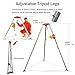 BYFSRUS Confined Space Tripod Kit 1200Lbs 1800 2600 Lbs, Aluminum Alloy Emergency Rescue Tripod Hoist Safety Fire Rescue Tools,1800Lbswinch(1200LBSWinch)