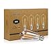Ascher Dimmable E26 Vintage LED Edison Bulbs, 60 Watt Equivalent, Warm White 2700K, CRI 95+, Clear Glass Filament Light Bulbs for Chandeliers,Ceiling Fan,Pendant,Wall sconces, Pack of 4