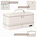 ZRRAJOY Double Layer Storage Case For Shark Flexstyle, Travel Carrying Case For Shark 430/440 Flexstyle, Organizer Bag For Shark Flexstyle/Dyson Airwrap Styler Attachments (Beige)