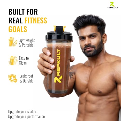Image of Protein Shaker Bottle for Gym, Leak Proof BPA Free Gym Shaker 700ml with Mixing Ball | Shaker for Protein Shake, Pre Workout & Water | Sipper Gym Bottle for Men & Women