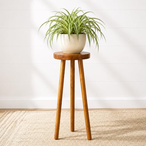 JOLLYMER Teak Wood Plant Stand