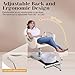 LOUVIXA Pedicure Station No Plumbing, Hydraulic Pedicure Chair for Nail Tech, Height Adjustable Reclining Pedicure Station Unit, 360 Degree Swivel Foot Spa Chair with Massage Foot Bath (White)