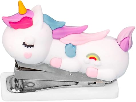 Cute Stapler, Mini Handheld Animal Stapler, Desktop Stitcher Portable Silicone Art Figurine Statue Handy Staplers for Home Office School Students Kids, Staples not Included