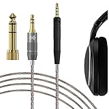Geekria Cable de audio Apollo de cobre mixto de actualización compatible con Sennheiser HD 598SR, 598SE, 598, cable de repuesto de 2,5 mm para auriculares de alta resolución, auriculares HiFi(10 pies)
