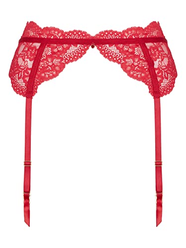 Ann Summers Mujeres Sexy Lace Sustainable Suspender Belt Rojo, rosso, S Cover