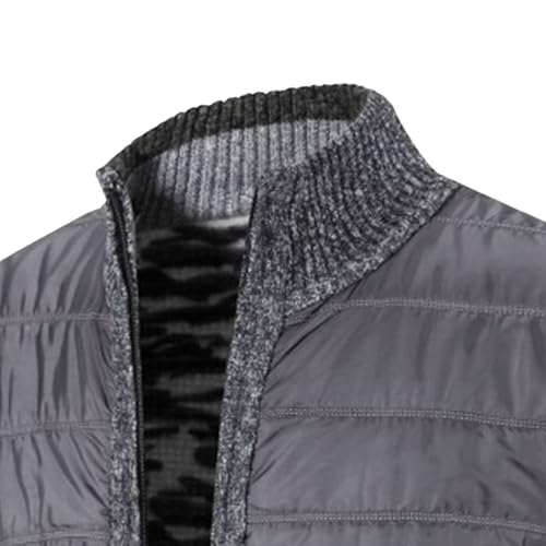 Men's Stand Collar Knitted Cardigan Slim Fit Long Sleeve Knitwear Full Zipper Casual Sweater2