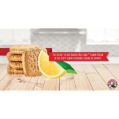 Bakers Red Label Lemon Creams Biscuits (200g) - Pack of 4