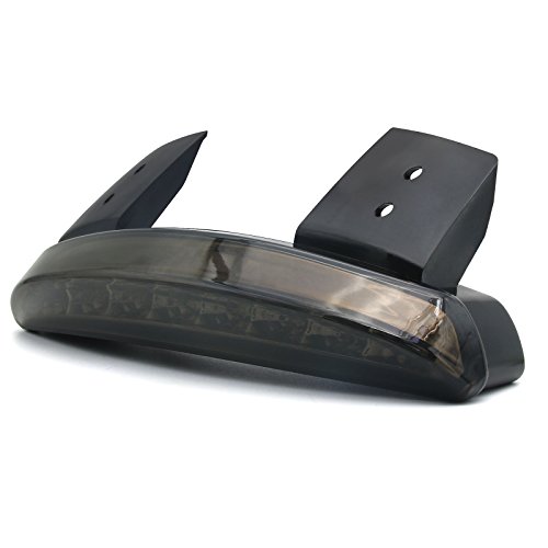 Motorcycle Light Cafe Racer Fender Edge LED Brake Tail Light for Harley Touring Sportster XL 883 1200(Smoke Lens)