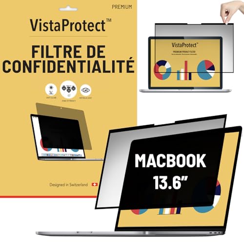 Filtre de confidentialité magnétique VistaProtect contre la lumière bleue pour MacBook Air 13 M2 M3