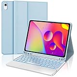 Teclado Trackpad para iPad A16 11ª Gen 2025/10ª Gen 10.9" 2022, Azul Claro